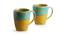 Jazmen Coffee Mugs Set of 2 (Set Of 2 Set, Sand Yellow & Teal Blue) by Urban Ladder - Cross View Design 1 - 430314