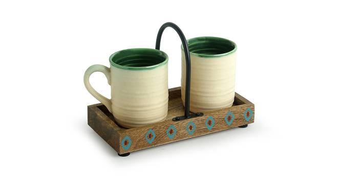 Jade Cups with Tray Set of 2 (Set Of 2 Set) by Urban Ladder - Cross View Design 1 - 430325