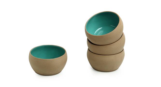 Juliet Dining Bowl Set of 4 (Set Of 4 Set, Turquoise Blue & Earthen Brown) by Urban Ladder - Front View Design 1 - 430400