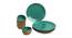 Juliet Dinner Plates With Katoris Set of 8 (Turquoise Blue & Earthen Brown, set of 8 Set) by Urban Ladder - Front View Design 1 - 430405