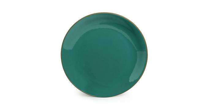 Juliet Dinner Plates With Serving Bowls Set of 10 (Turquoise Blue & Earthen Brown, set of 10 Set) by Urban Ladder - Cross View Design 1 - 430419