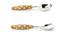 Joy Serving Spoon Set of 2 (Fire Yellow & Off-White) by Urban Ladder - Cross View Design 1 - 430420
