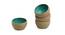 Juliet Dinner Plates With Serving Bowls Set of 10 (Turquoise Blue & Earthen Brown, set of 10 Set) by Urban Ladder - Design 1 Side View - 430431