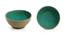 Juliet Dinner Plates With Serving Bowls Set of 10 (Turquoise Blue & Earthen Brown, set of 10 Set) by Urban Ladder - Rear View Design 1 - 430442