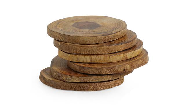 Laurene Coasters Set of 6 (Light Brown) by Urban Ladder - Front View Design 1 - 430589