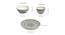 Laurent Dinner Plates, Serving Bowls & Dinner Katoris Set of 10 (Smoke Grey and White, set of 10 Set) by Urban Ladder - Design 1 Dimension - 430748