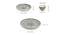 Laurent Dinner Plates, Side Plates & Dinner Katoris Set of 12 (Smoke Grey and White, set of 12 Set) by Urban Ladder - Design 1 Dimension - 430749