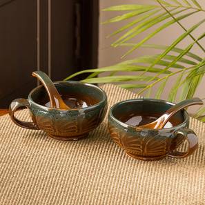 Leila soup bowls with spoons set of 2 lp