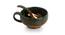 Leila Soup Bowls With Spoons (Set Of 2 Set, Amber with Teal Tints) by Urban Ladder - Cross View Design 1 - 430804