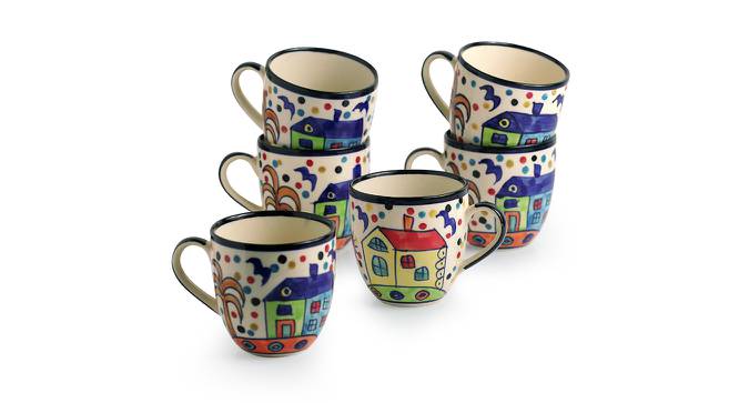 Lucy Cups Set of 6 (Set of 6 Set, Multicolored) by Urban Ladder - Front View Design 1 - 430887