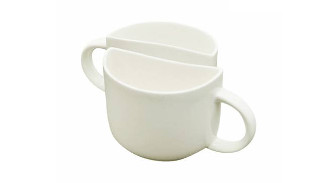 Luna Cups Set of 2 (White, Set Of 2 Set) by Urban Ladder - Front View Design 1 - 430967