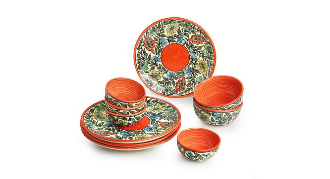 Majori Dinner Plate with Serving Bowls & Dinner Katoris Set of 10 (set of 10 Set) by Urban Ladder - Front View Design 1 - 431062