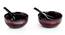 Magma Soup Bowls With Spoons (Set Of 2 Set, Black, Crimson & Ombre Blue) by Urban Ladder - Front View Design 1 - 431065