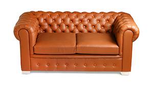 Colta Leatherette Sofa (Tan Brown)