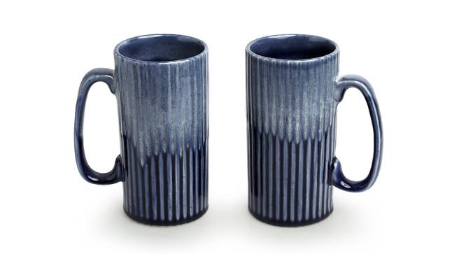 Matheo Beer & Milk Mugs Set of 2 (Set Of 2 Set, Light and Dark Azure Blue) by Urban Ladder - Front View Design 1 - 431367