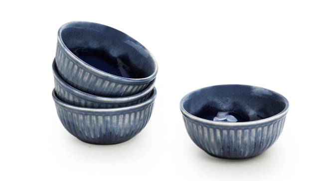 Matheo Dinner Bowls (Set Of 4 Set, Light and Dark Azure Blue) by Urban Ladder - Front View Design 1 - 431370