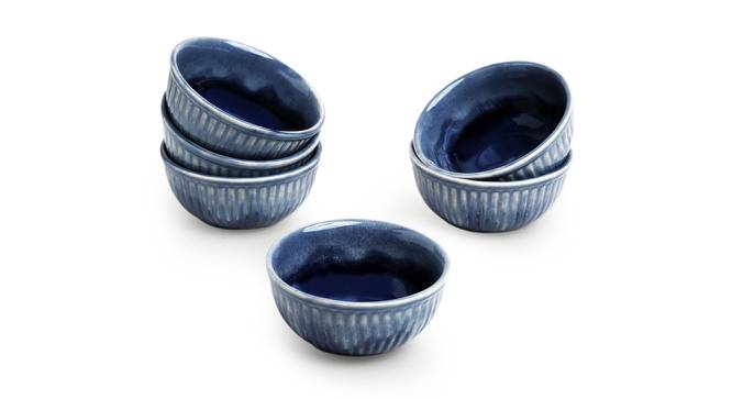 Matheo Dinner Bowls (Set of 6 Set, Light and Dark Azure Blue) by Urban Ladder - Front View Design 1 - 431371