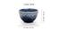 Matheo Dinner Bowls (Set Of 4 Set, Light and Dark Azure Blue) by Urban Ladder - Design 1 Dimension - 431424