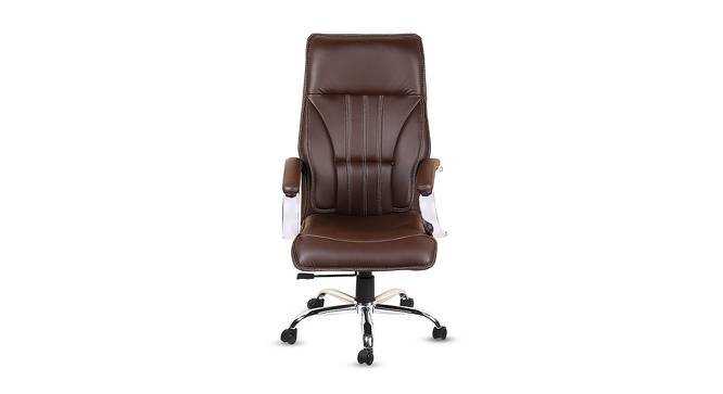 Edvard Office Chair (Dark Brown) by Urban Ladder - Front View Design 1 - 431469