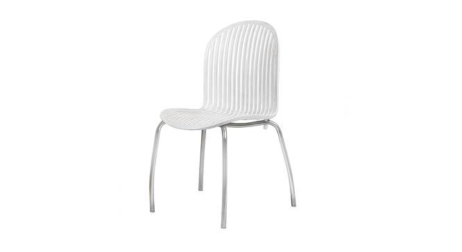 Kinisha Chair (White, Plastic Finish) by Urban Ladder - Cross View Design 1 - 431476