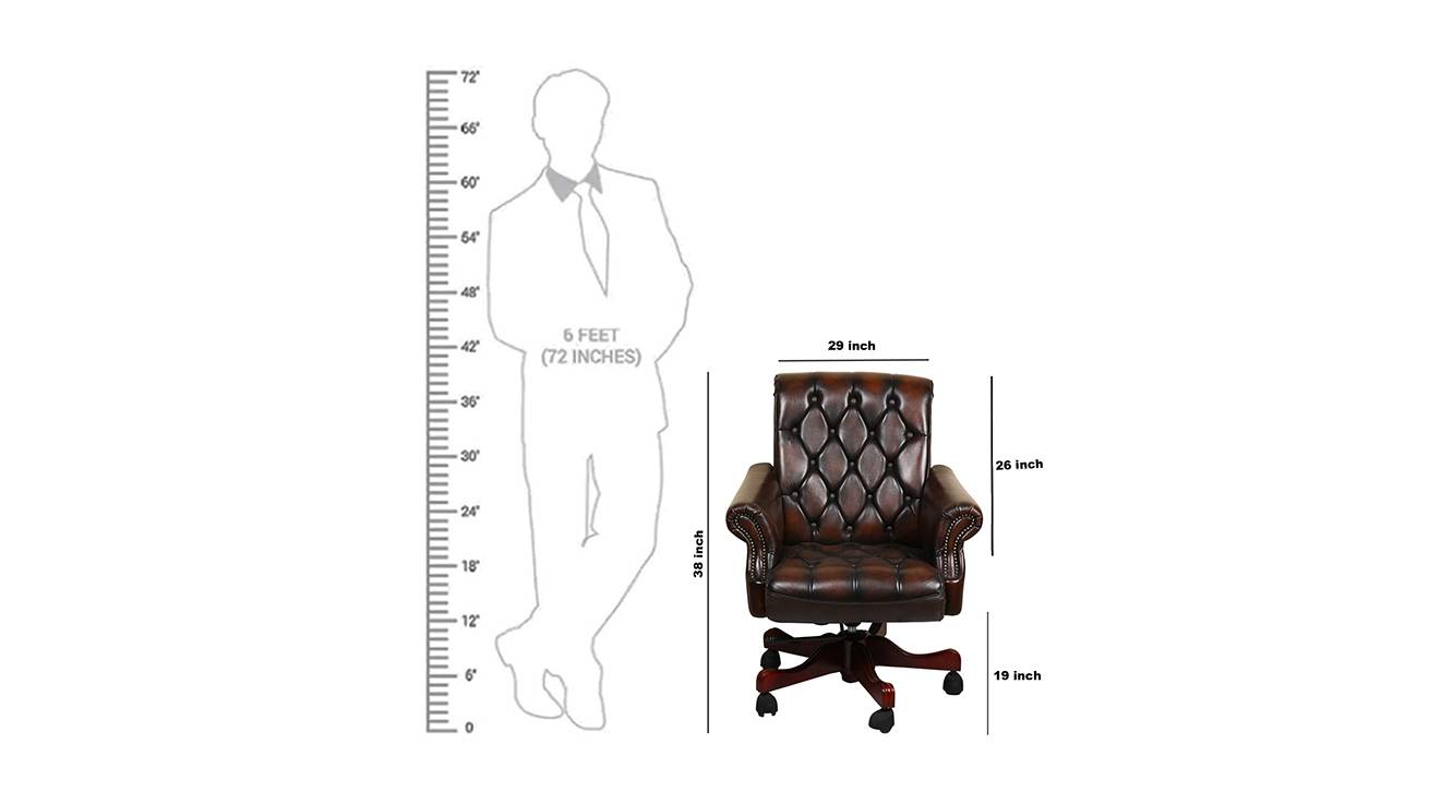 Earline office chair dark brown 6