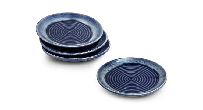 Matheo Side Plates (Set Of 4 Set, Light and Dark Azure Blue) by Urban Ladder - Front View Design 1 - 431583
