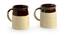 Maya Tea & Coffee Mugs Set of 2 (Set Of 2 Set, Dark Brown & Cream) by Urban Ladder - Front View Design 1 - 431585