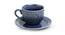 Matheo Tea Cups With Saucers Set of 6 (Set of 6 Set, Light and Dark Azure Blue) by Urban Ladder - Cross View Design 1 - 431594