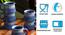 Matheo Tea & Coffee Cups Set of 6 (Set of 6 Set, Light and Dark Azure Blue) by Urban Ladder - Design 1 Side View - 431607