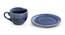 Matheo Tea Cups With Saucers Set of 6 (Set of 6 Set, Light and Dark Azure Blue) by Urban Ladder - Design 1 Side View - 431608