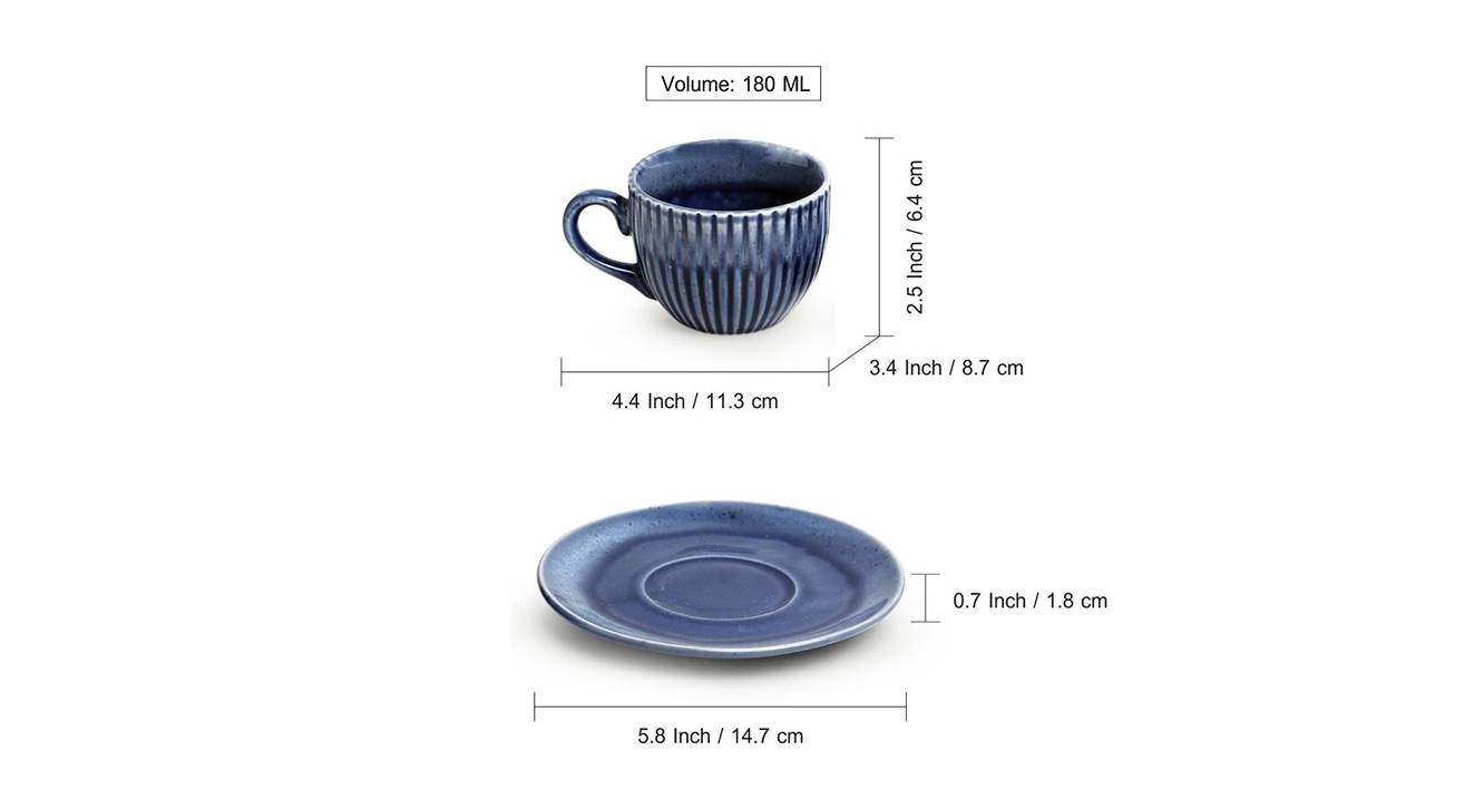 Matheo tea cups with saucers set of 6 6