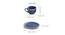 Matheo Tea Cups With Saucers Set of 6 (Set of 6 Set, Light and Dark Azure Blue) by Urban Ladder - Design 1 Dimension - 431641