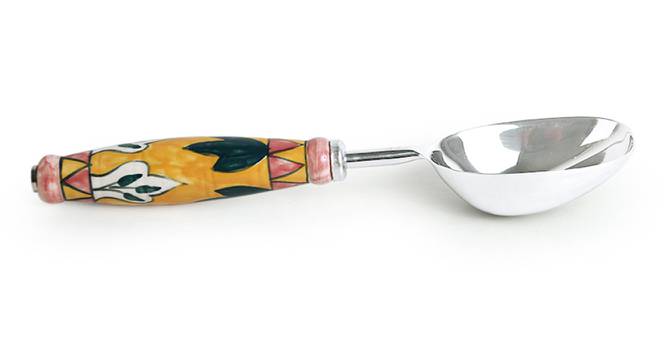 Nora Serving Spoon Set of 2 (Silver & Multicolour) by Urban Ladder - Cross View Design 1 - 431707