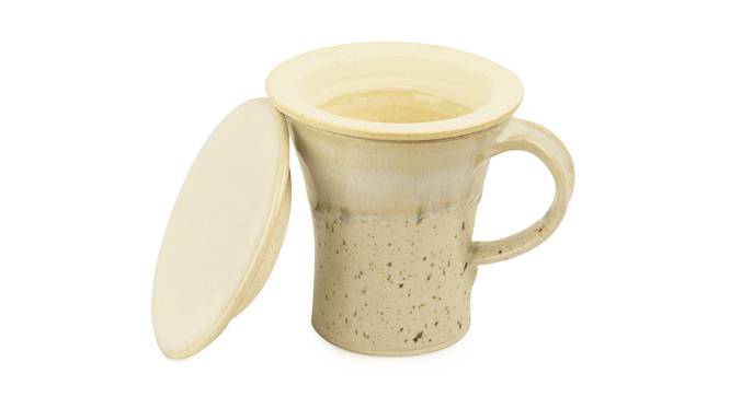 Norris Green Tea Filter Mug Set of 2 (Set Of 2 Set, Creamish White) by Urban Ladder - Cross View Design 1 - 431788