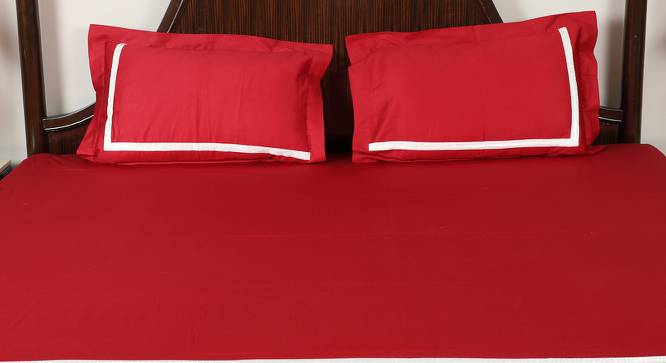 Christabel Bedsheet Set (Red, King Size) by Urban Ladder - Front View Design 1 - 431959