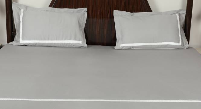 Circe Bedsheet Set (Grey, King Size) by Urban Ladder - Front View Design 1 - 431961