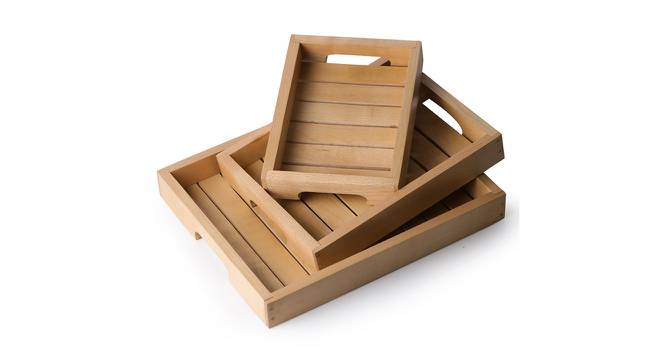 Orrie Serving Tray Set of 3 (Brown) by Urban Ladder - Front View Design 1 - 431993