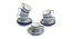 Octavia Tea Cups With Saucers Set of 6 (Set of 6 Set, Indigo Blue & White) by Urban Ladder - Front View Design 1 - 431999