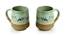 Paulette Mugs Set of 2 (Set Of 2 Set, Mint Green with Peanut Brown) by Urban Ladder - Front View Design 1 - 432088