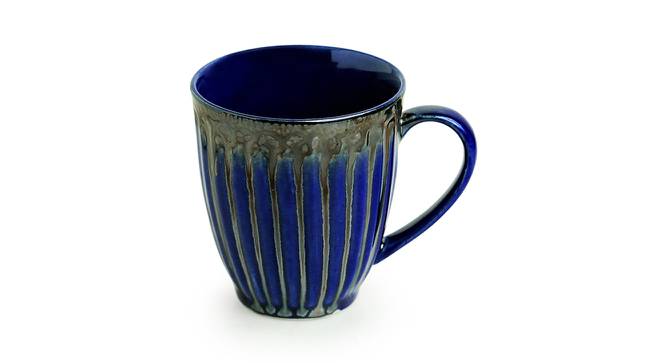 Pancha Mugs Set of 2 (Set Of 2 Set, Indigo Blue with Ash Grey) by Urban Ladder - Cross View Design 1 - 432100