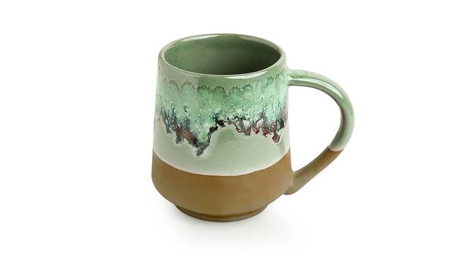 Paulette Mugs Set of 2 (Set Of 2 Set, Mint Green with Peanut Brown) by Urban Ladder - Cross View Design 1 - 432102