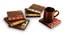 Quentin Coasters Set of 6 (Brown) by Urban Ladder - Front View Design 1 - 432389
