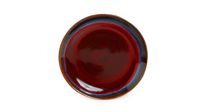 Raelynn Quarter Plates (Set of 6 Set, Black, Crimson & Ombre Blue) by Urban Ladder - Cross View Design 1 - 432406