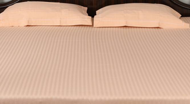 Georgiana Bedsheet Set (Peach, King Size) by Urban Ladder - Front View Design 1 - 432541