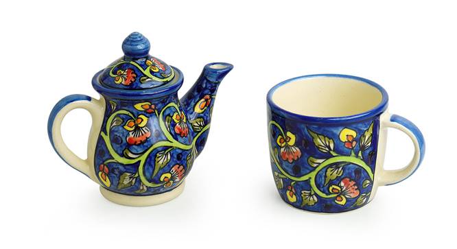 Rosemary Mug & Kettle Tea Set of 2 (Set Of 2 Set) by Urban Ladder - Front View Design 1 - 432869