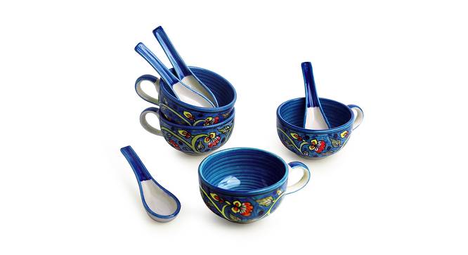 Rosemary Handled Soup Bowls With Spoons (Set Of 4 Set) by Urban Ladder - Front View Design 1 - 432871