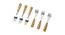 Sabrina Table Forks Set of 6 (Fire Yellow & Off-White) by Urban Ladder - Front View Design 1 - 433080