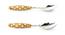 Sabrina Serving Spoon & Fork Set of 2 (Fire Yellow & Off-White) by Urban Ladder - Cross View Design 1 - 433089