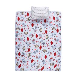 Bedsheets Design Delphine Bedsheet Set (Red & White, King Size)