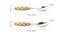 Sabrina Serving Spoon & Fork Set of 2 (Fire Yellow & Off-White) by Urban Ladder - Design 1 Dimension - 433137